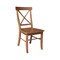 International Concepts Set of Two X-Back Chair, with Solid Wood Seat, Distressed Oak C42-613P - alternate 4